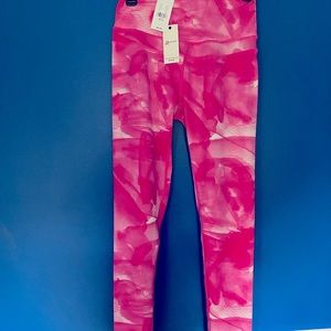 LA Society High Waist Leggings Pink Tie Dye Size Medium NWT